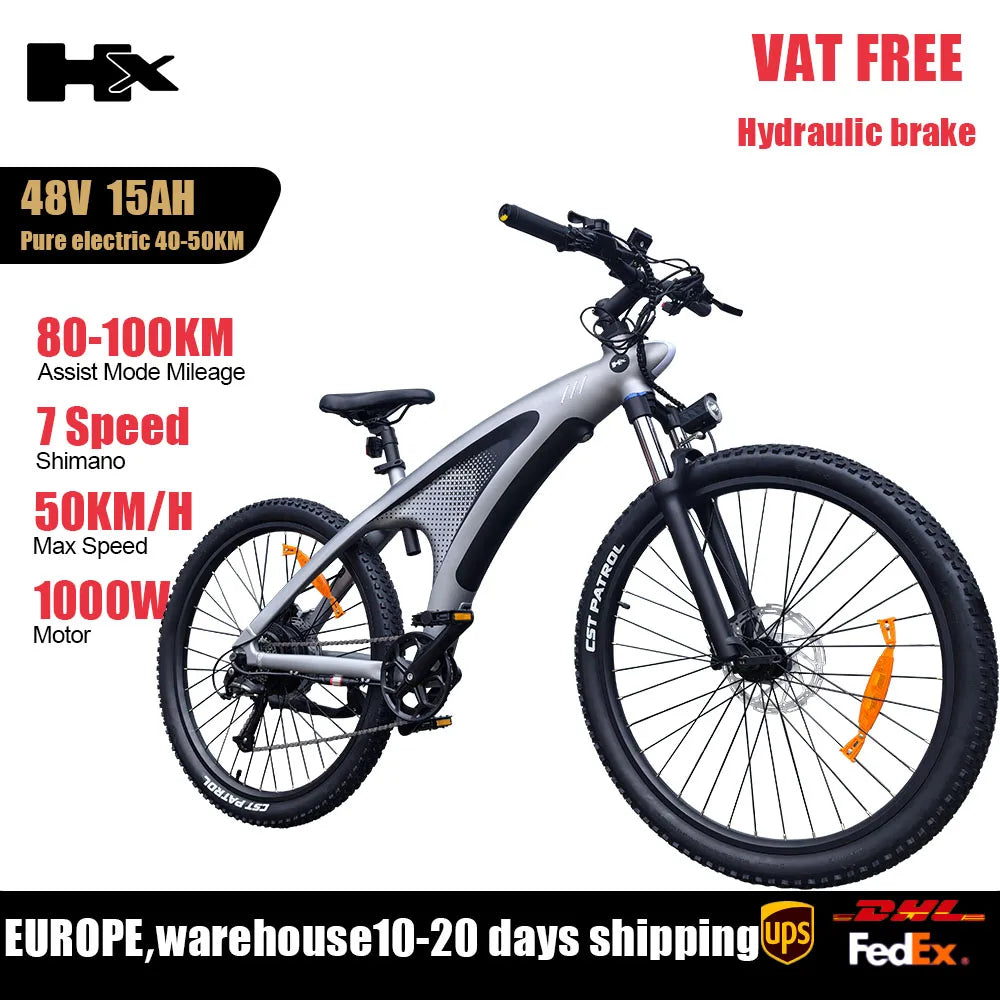 HUANCI HX Q5 2000W Electric Mountain Bike Removable Battery