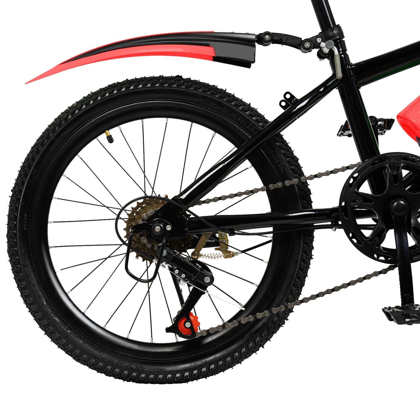 20In Mountain Bike 7 Speeds Adjustable Height Kids Bicycle for Boys, Girls MTB Children's Bicycle with Double Disc Brake