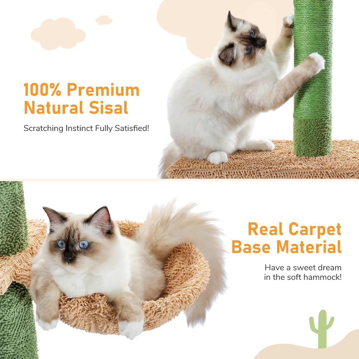 PAWZ Road Cat Tree 5 Tier With Scratching Post Hammock