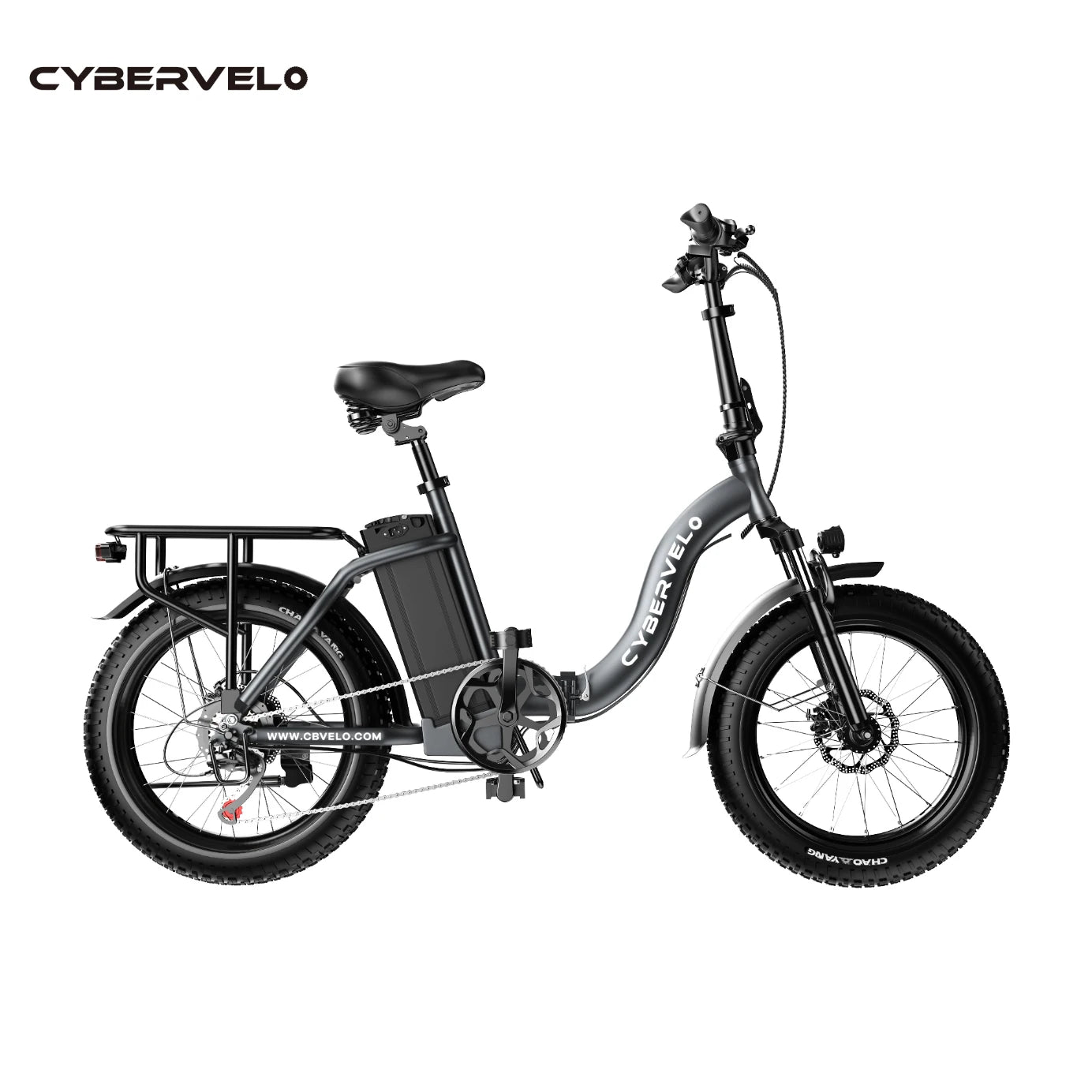 Cybervelo 1000W Ebike For Adults,Removable Battery EBike,28+MPH,Foldable Electric Bike,80 Miles Max Range,Fat Tire EK4 EK5