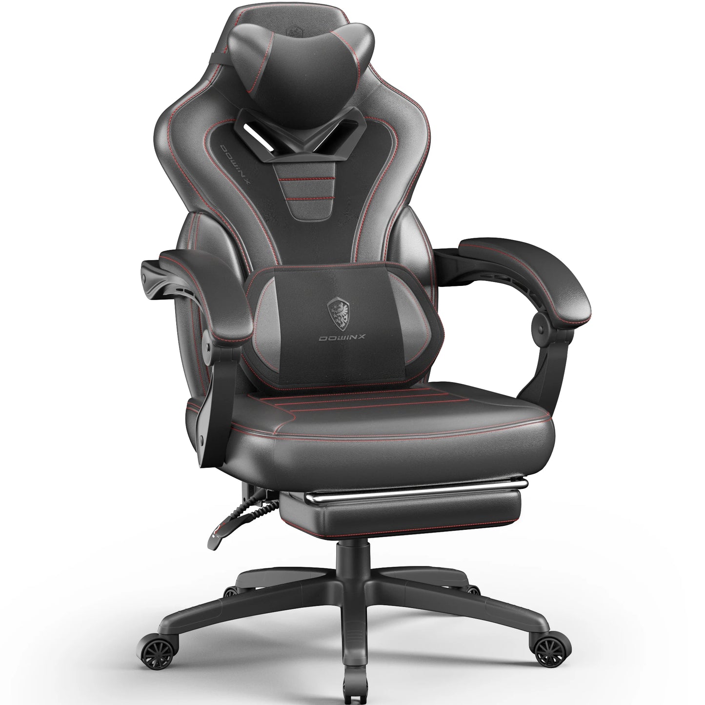 Dowinx Fabric Gaming Chair With Footrest For Heavy People