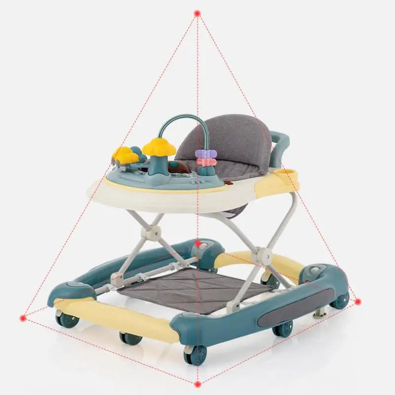 MeiLun Baby Walker Foldable Four Wheel Learning Walker