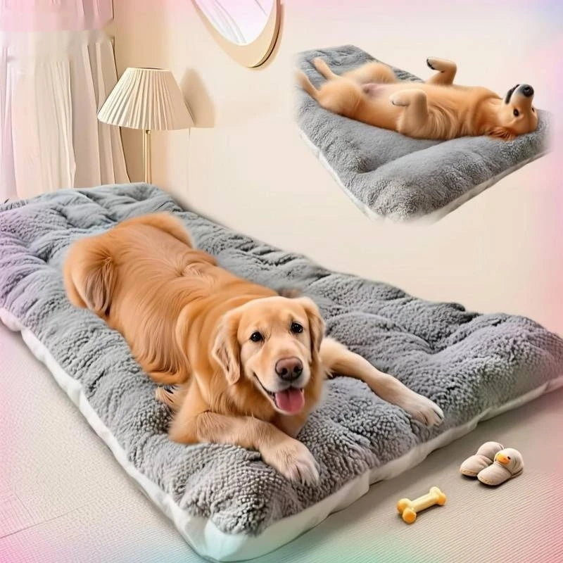 Dog Bed Mat Large Size Sleeping Pad for Winter Use Keep Warm Double-sided Use Golden Retriever Stress-relieving Sleeping Pad