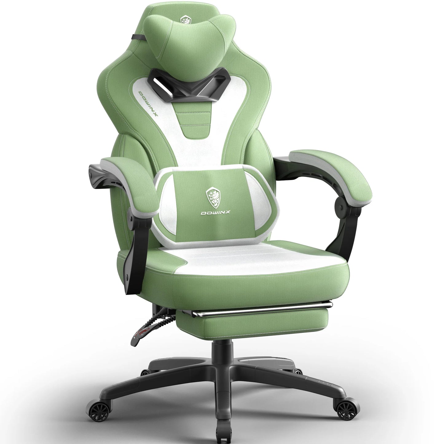Dowinx Fabric Gaming Chair With Footrest For Heavy People