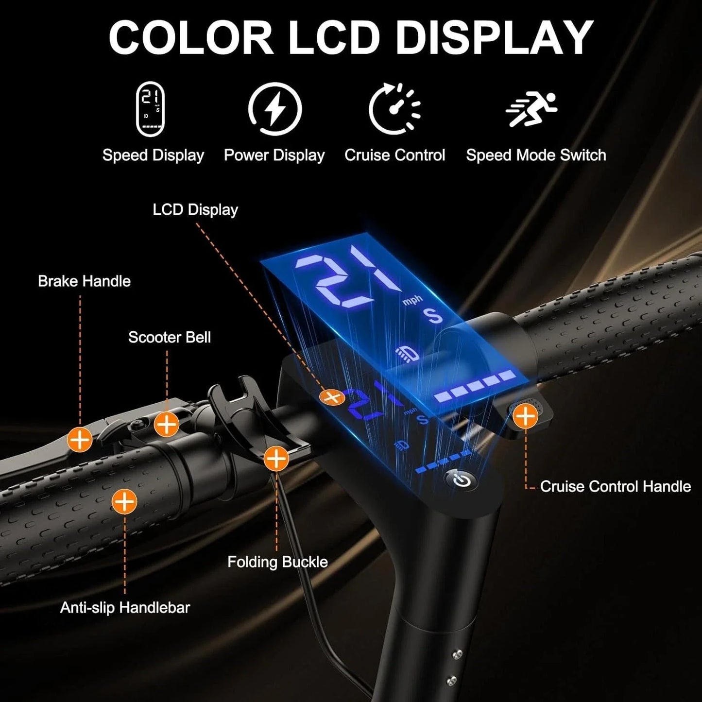 AOVOPRO TMAX Electric Scooter 500W 22MPH Foldable Commuter