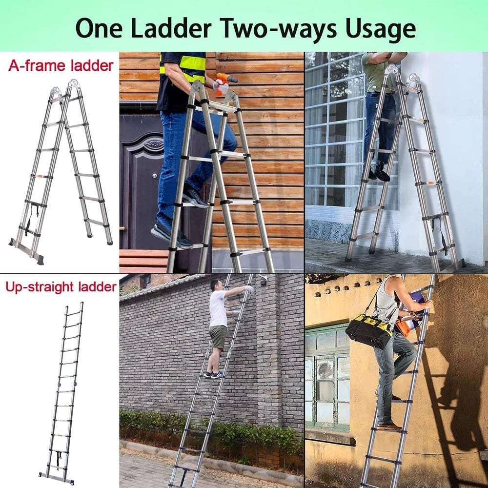 DayPlus Telescopic Ladder Heavy Duty Portable Multi Purpose