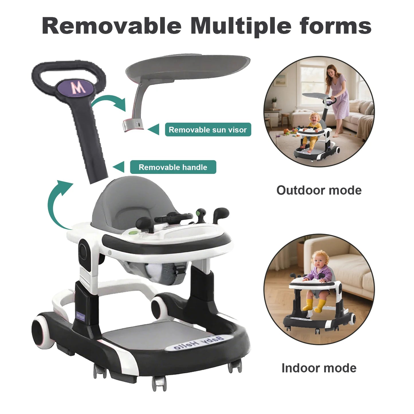 Guangdong CN Multifunctional Baby Walker With Sunshade And Music