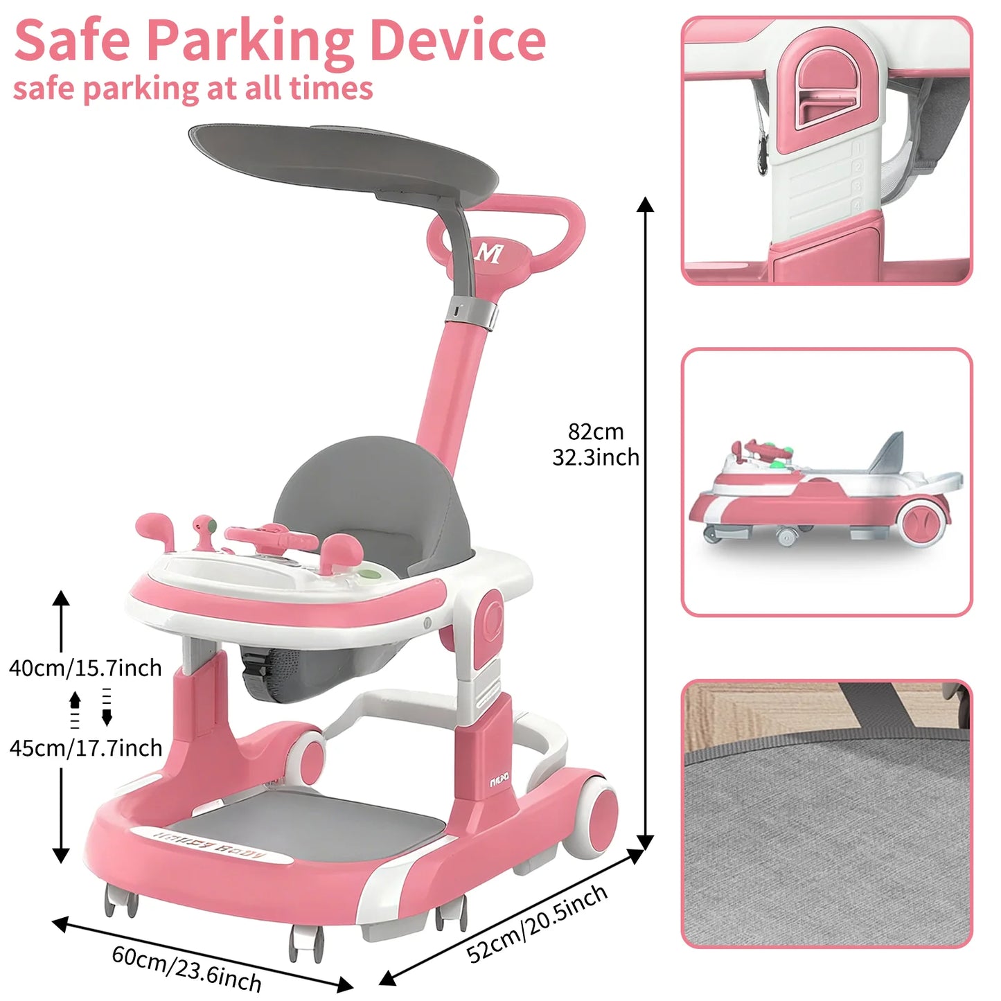 Guangdong CN Multifunctional Baby Walker With Sunshade And Music