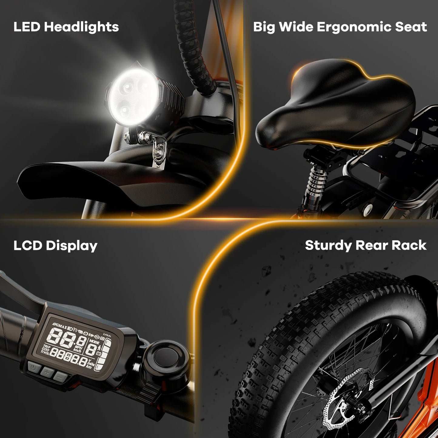 CYBERVELO EK4 Folding Electric Bike 1000W With Removable Battery