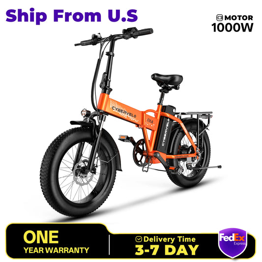 CYBERVELO EK4 Folding Electric Bike 1000W With Removable Battery
